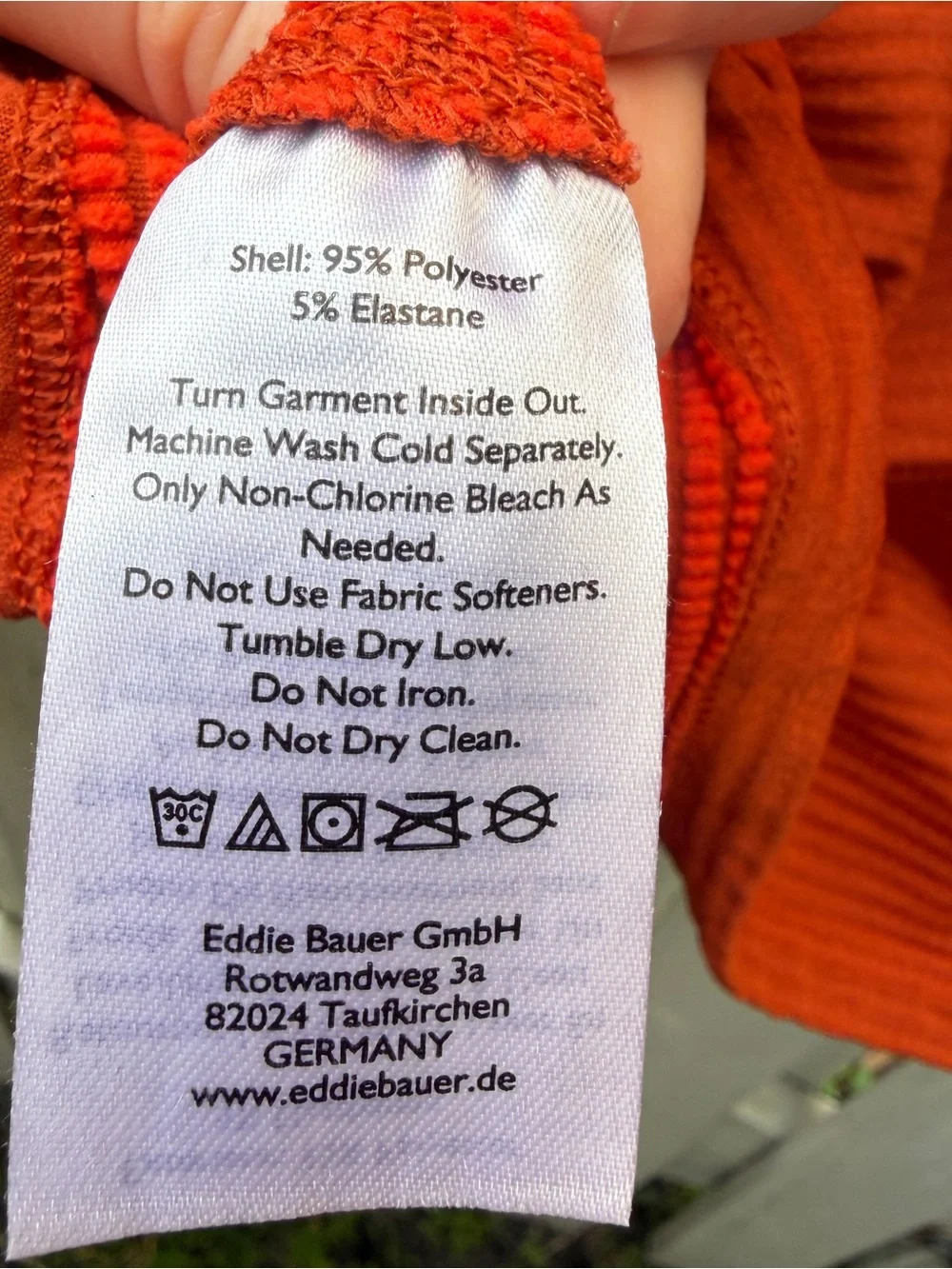 Eddie Bauer High Route Grid Air 1/4 Zip Fleece Pullover Orange Men's